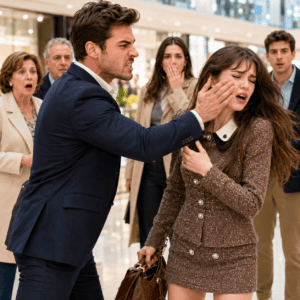 Mi prometido me golpeó 3 veces delante de desconocidos porque compré un bolso con mi propio dinero. “Ese dinero le correspondía a mi familia”, me dijo mientras amenazaba con cancelar la boda. Yo no le supliqué: guardé el audio y me fui. Al día siguiente apareció su ex prometida con una carpeta de pagarés… y todo cambió.