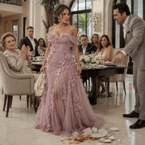 “Mientras viva bajo mi techo, comerás como yo diga”, sentenció mi esposo antes de romper mi plato frente a su madre y sus hermanos. Yo no discutí; dejé el delantal sobre la silla y llamé a una abogada. Al revisar 12 años de depósitos, apareció una empresa desconocida registrada con mi firma… y una deuda que pretendían dejarme.