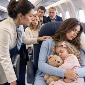 Iba dormida en el asiento 8A cuando el capitán anunció: “Necesitamos a un piloto de combate inmediatamente”. Nadie se movió. Yo llevaba 18 meses ocultando que había pilotado cazas y había jurado no volver a una cabina. Me levanté solo para ayudar, pero al abrirse la puerta del cockpit vi algo que convirtió aquella emergencia en algo mucho peor.